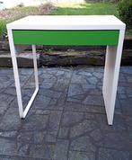 IKEA MICKE bureau, één lade, wit/groen, Huis en Inrichting, Bureaus, Ophalen, Zo goed als nieuw, Bureau