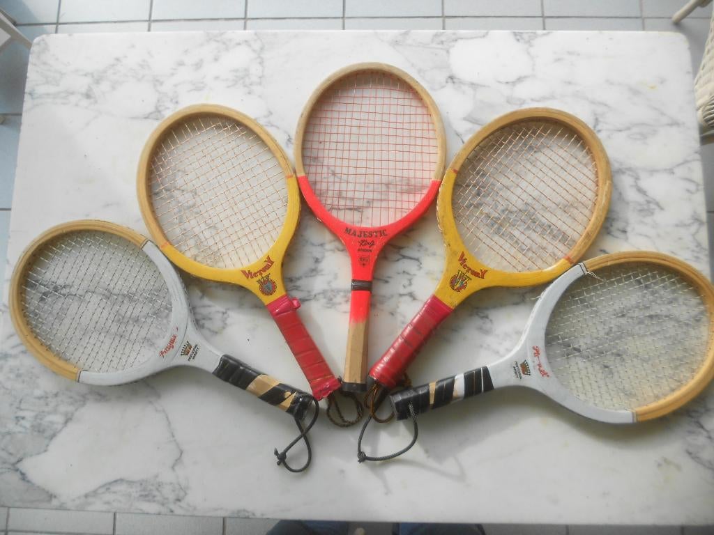 Raquettes de tennis court manche - Pakistan (45cm) vintage G, Sports & Fitness, Enlèvement ou Envoi, Raquette