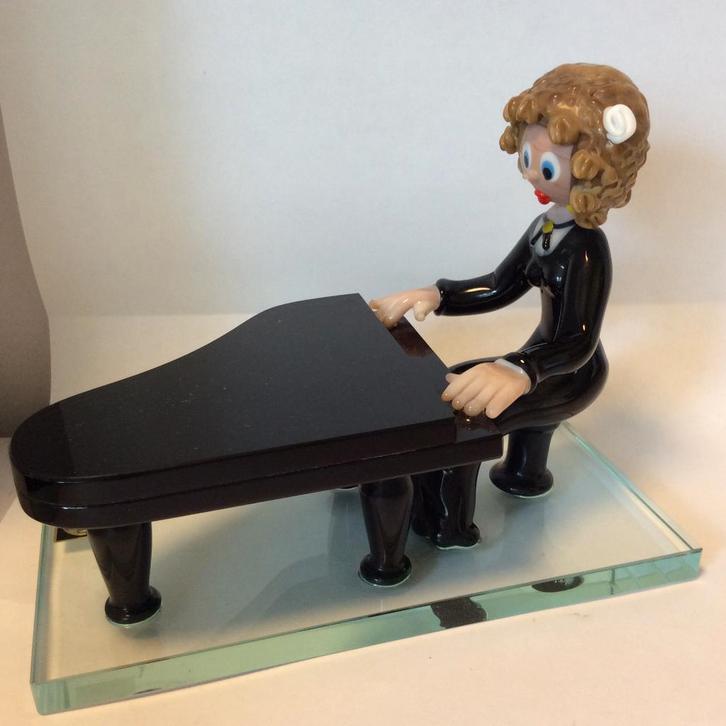 pianist Czech glass J. Mares (in boheems kristal), Verzamelen, Beelden en Beeldjes, Zo goed als nieuw, Ophalen of Verzenden