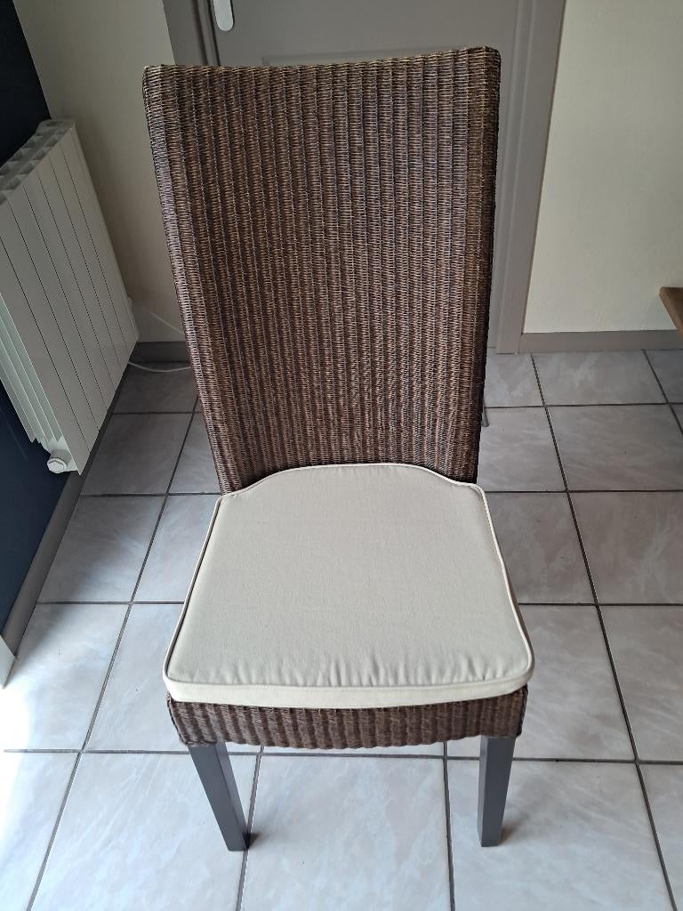 4 Chaises Vincent Sheppard (Edward - Lloyd Loom Originals), Maison & Meubles, Comme neuf, Brun, Enlèvement, Bois