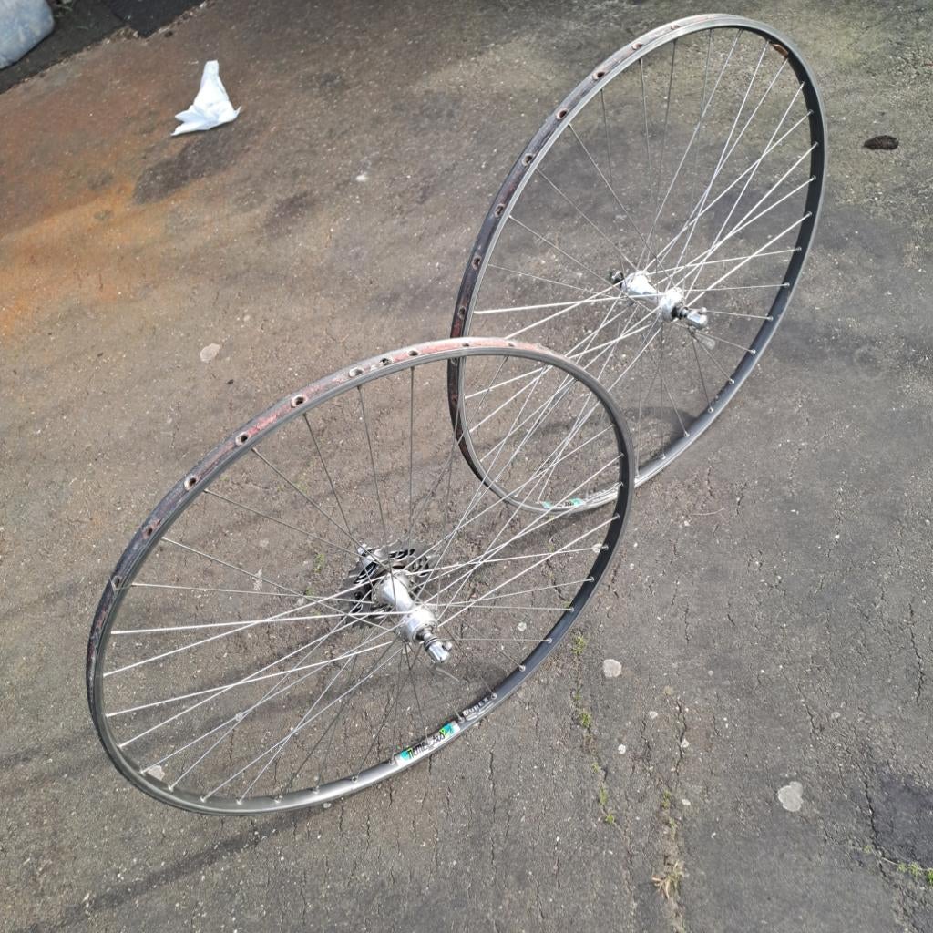 ambrosio tubbe wielen, Fietsen en Brommers, Fietsonderdelen, Gebruikt, Staal, Racefiets, Ophalen