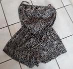 Korte Jumpsuit - Strapless - zwart/beige print - maat 42, Kleding | Dames, Jumpsuits, Verzenden, Zeeman, Zwart, Maat 42/44 (L)