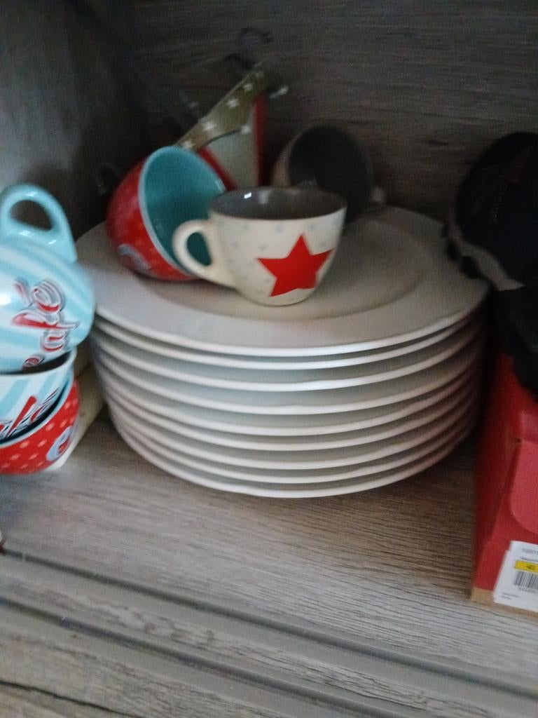 9 grandes assiettes plates, Enlèvement