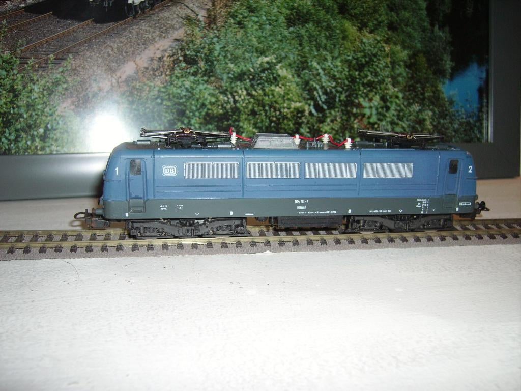 LIMA BLAUWE ELECTRISCHE LOCOMOTIEF DB SERIE 184, Gebruikt, Ophalen of Verzenden, Analoog, Lima