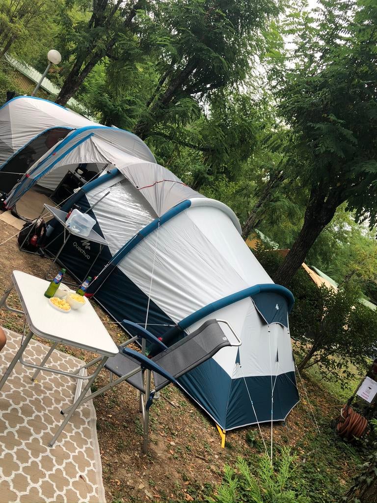 Decathlon opblaasbare tent + opblaasbare voortent, Caravans en Kamperen, Ophalen, Zo goed als nieuw