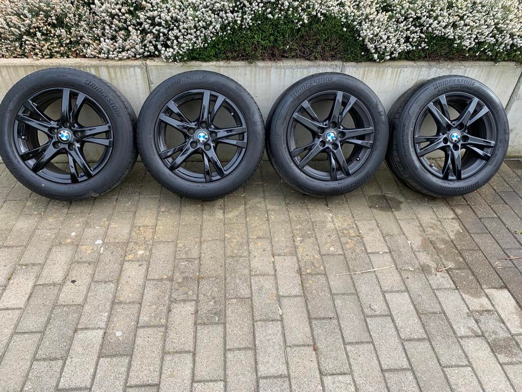 4 velgen plus banden 205/55/16 blackline BMW, Auto-onderdelen, 16 inch, Banden en Velgen, Nieuw, Personenwagen