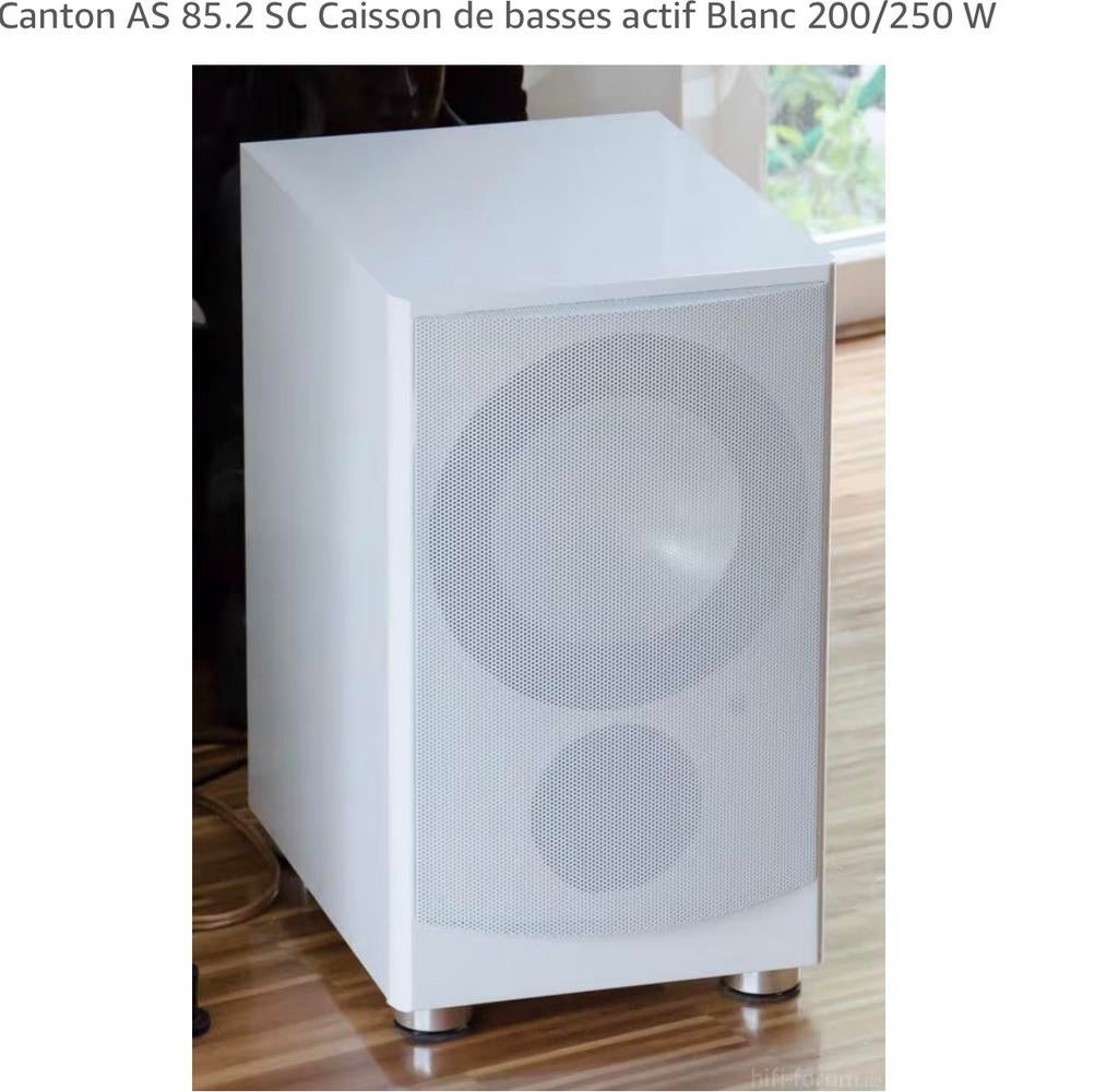 caissons de base de marque Canton AS 85.2 blanc, TV, Hi-fi & Vidéo, Enlèvement, Comme neuf