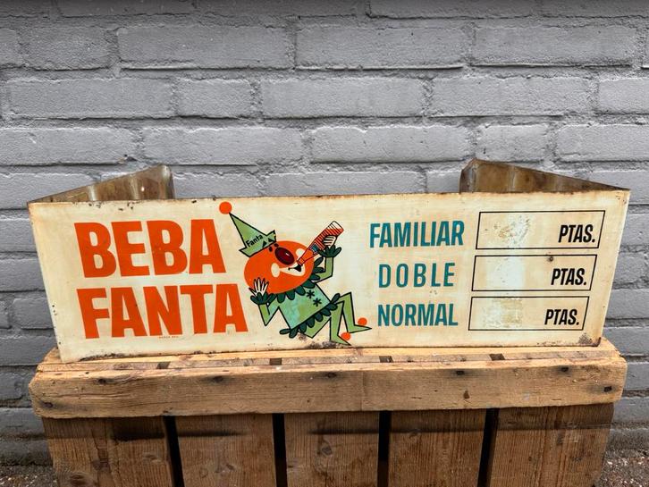 Oud FANTA zeldzaam reclamebord, Verzamelen, Merken en Reclamevoorwerpen, Gebruikt, Reclamebord, Ophalen of Verzenden