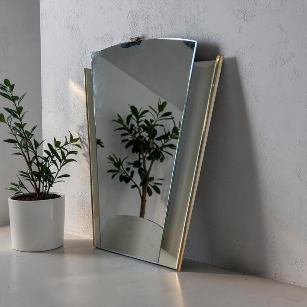 miroir mural vintage des années 1950 avec éclairage, Maison & Meubles, Enlèvement, Utilisé