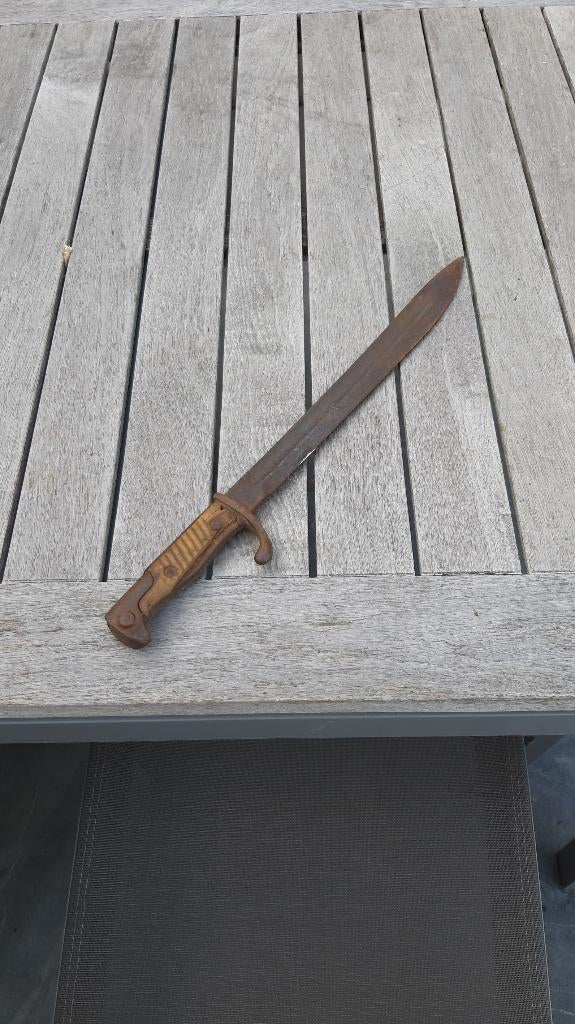 Militaria   Duitse  bajonet  wo 1  getekend, Verzamelen, Ophalen, Landmacht, Mes of Dolk