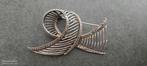 Broche vintage en argent de style art déco, Enlèvement, Utilisé, Argent