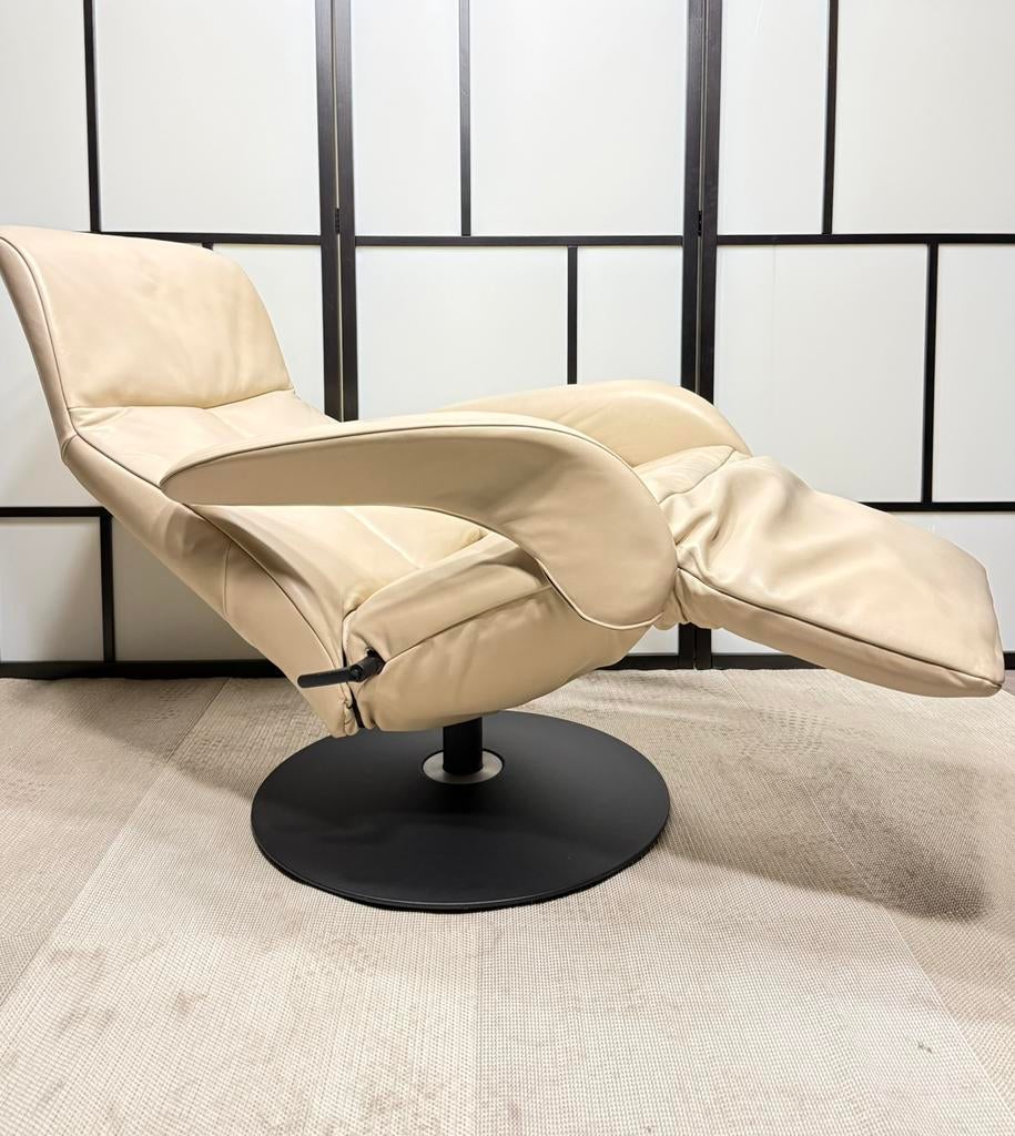 Fauteuil Relax JORI - modèle Symphony, Maison & Meubles, Fauteuils, Comme neuf, Cuir, Métal, 50 à 75 cm, 75 à 100 cm, Enlèvement