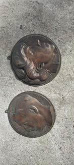 medaillon Albert 1er /Elisabeth, Enlèvement, Utilisé, Carte, Photo ou Gravure