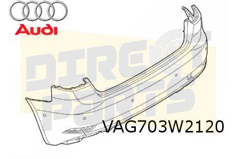 Audi A3 (6/16-) (3-drs) Achterbumper (S-line) (bij PDC) (GRU, -, Verzenden, -, Nieuw