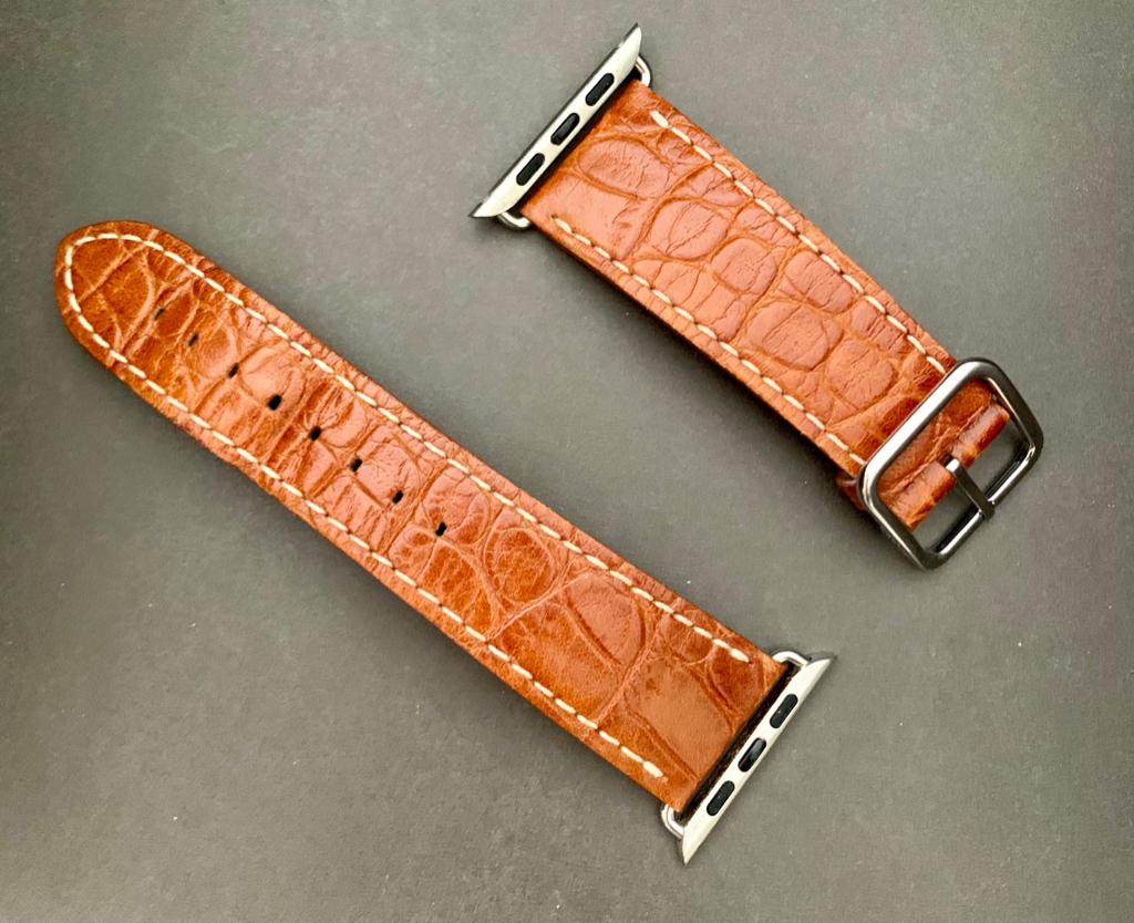 Lucrin luxe horlogebandje voor Apple Watch 45 mm, Handtassen en Accessoires, Smartwatches, Gebruikt, Conditie, Ophalen