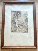Estampe « Le loup garou » - Albert Saverys, Antiquités & Art, Enlèvement