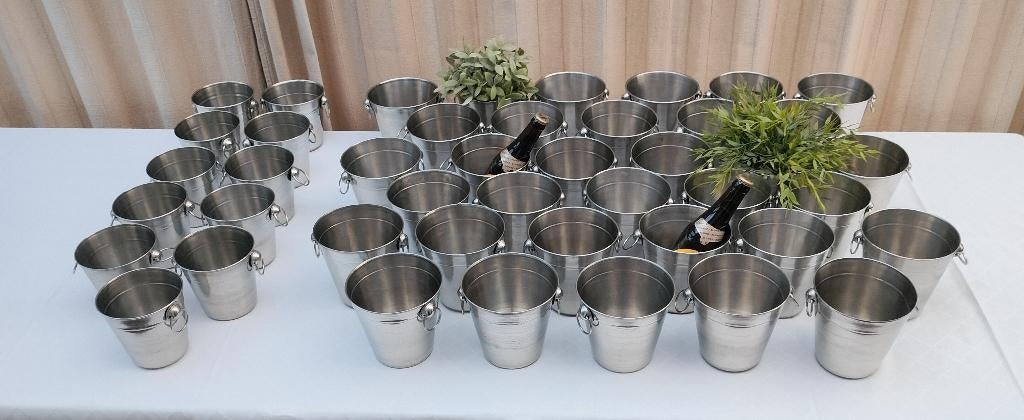 Comas ijsemmer met grijpringen. Roestvrij staal. 44 stuks., Ophalen of Verzenden