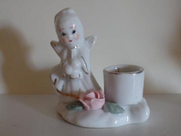 Porseleinen engeltje / kandelaar  beschikbaar voor biedingen