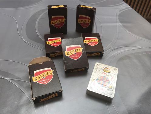 Kasteelbier rouge speelkaarten, 6 st. voor 15€, Verzamelen, Biermerken, Nieuw, Overige typen, Ophalen of Verzenden