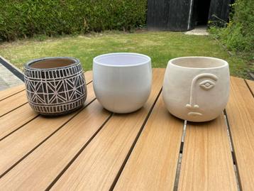 Set van 3 bloempotten
