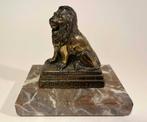 Lion Souvenir La Gileppe métal marbre Jalhay Barrage 50s?, Enlèvement ou Envoi