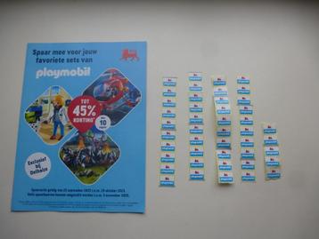 45 PLAYMOBILE ZEGELS DELHAIZE  beschikbaar voor biedingen