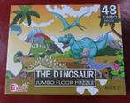 Vloerpuzzel "dinosaurussen" 48 stukjes (als nieuw), Comme neuf, 10 à 50 pièces, 4 à 6 ans, Enlèvement ou Envoi