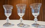 Val Saint Lambert 3 rode wijn glazen, " Metternich"., Antiek en Kunst, Ophalen