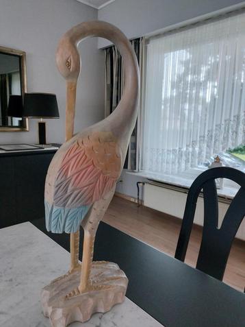 Houten flamingo beschikbaar voor biedingen