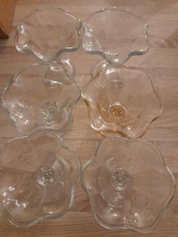 Creamglazen 6 stuk's made in Italië  beschikbaar voor biedingen