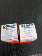 2 lampen 12v100w ba 15s osram, Audio, Tv en Foto, Ophalen of Verzenden