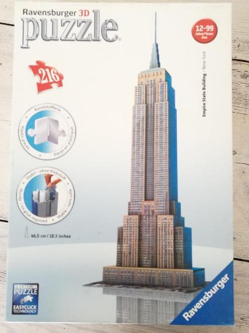 Ravensburger 3D puzzel. Empire State Building New-York, Hobby en Vrije tijd, Denksport en Puzzels, Zo goed als nieuw, Rubik's of 3D-puzzel