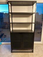 Half open boekenkast boho stijl zwart afmeting 85x40x181, Huis en Inrichting, Met deur(en), 50 tot 100 cm, Zo goed als nieuw, Metaal