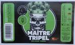 Bieretiket Maître Tripel Brouwerij De Meester (10r7), Verzenden, Gebruikt