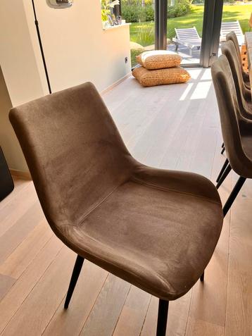 8 eetkamerstoelen, Enlèvement, Comme neuf, Tissus