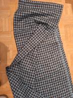 Grote Lap stof in  carreau, Ophalen, Wol, Blauw, 120 cm of meer