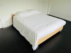 Tweepersoonsbed - fineer eik - 160x200 cm, Ophalen, Zo goed als nieuw