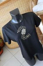 zwart T-shirt uur van DE tijd, Kleding | Dames, T-shirts, Zwart, Maat 42/44 (L), Klever Mode, Ophalen of Verzenden