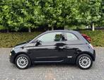 Fiat 500 C 1.2 benzine 9000 km! NIEUWSTAAT, Auto's, Cabriolet, Leder en Stof, Zwart, Handgeschakeld