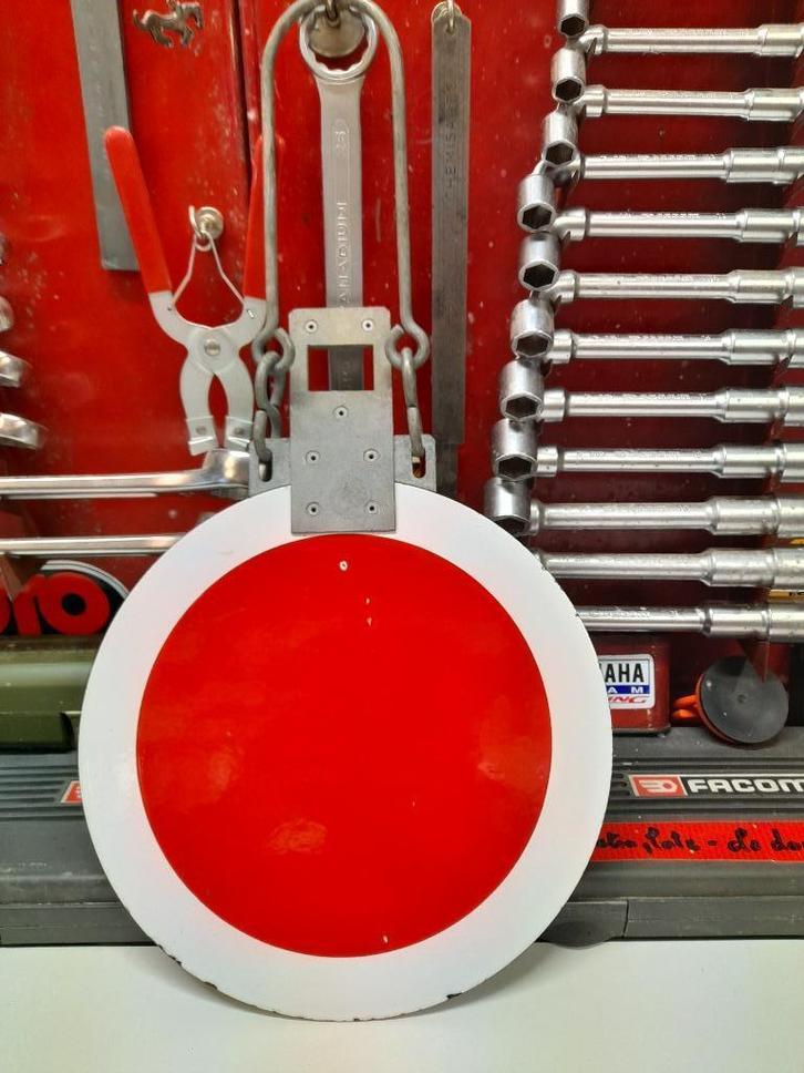 Oude geëmailleerde SNCF-kabelplaat, Verzamelen, Merken en Reclamevoorwerpen, Gebruikt, Overige typen, Verzenden