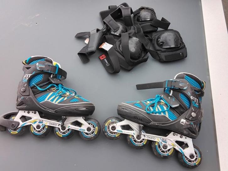 Inline skates 38-41 met beschermingsstukken., Sport en Fitness, Skeelers, Zo goed als nieuw, Inline skates 4 wielen, Overige merken