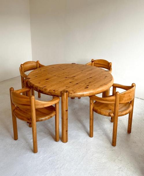 Uitschuifbare grenen eettafel van Rainer Daumiller, Huis en Inrichting, Tafels | Eettafels, Zo goed als nieuw, 100 tot 150 cm