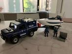 Playmobil politie auto + boot, Kinderen en Baby's, Speelgoed | Playmobil, Ophalen of Verzenden, Zo goed als nieuw, Complete set