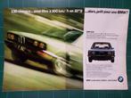 BMW 520i - publicité papier - 1973, Verzamelen, Merken en Reclamevoorwerpen, Ophalen of Verzenden, Gebruikt, Overige typen