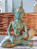 Oude Tempelwachter Thailand,Muziekant,brons Boeddha,Buddha,,, Ophalen of Verzenden, Gebruikt