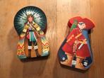 2 Djeco puzzels - 36 stukjes - The Pirate + The Indian, Ophalen of Verzenden, 10 tot 50 stukjes, Gebruikt, 4 tot 6 jaar