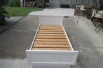 massief eiken 1 persoons bed 2 stuks, Huis en Inrichting, Slaapkamer | Bedden, Ophalen, Gebruikt, 90 cm, Eenpersoons