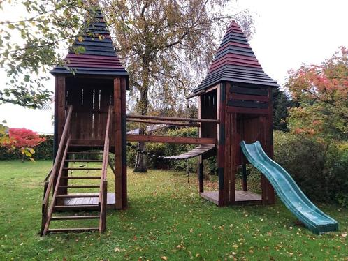 jeux jardin, Kinderen en Baby's, Speelgoed | Buiten | Speeltoestellen, Glijbaan, Klimtouw, Klimwand, Loopbrug, Schommel, Ophalen