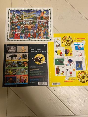 Postzegelblokken Belgie BL73, BL189 en BL192 beschikbaar voor biedingen