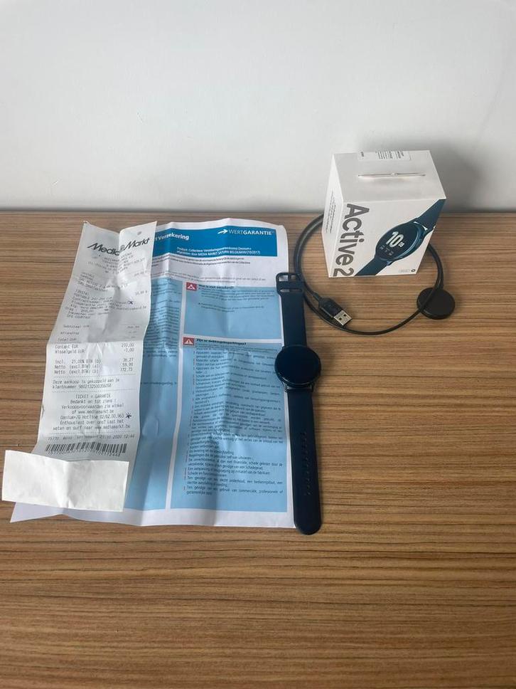 smartwatch Samsung Galaxy Watch Active 2, Handtassen en Accessoires, Smartwatches, Zo goed als nieuw, Android, Zwart, Afstand